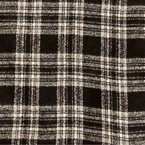 Zara Black & White Plaid Blanket Scarf - Picture 3 of 5